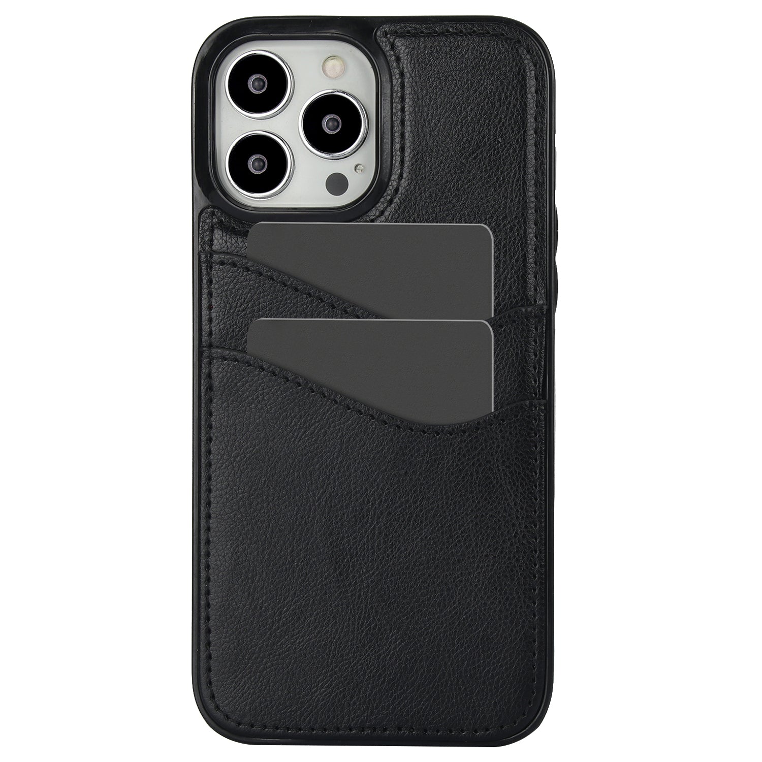 For iPhone 12 / 12 Pro Case Card Holder PU+TPU Phone Shell For iPhone 12 / 12 Pro Case Card Holder PU+TPU Phone Shell
